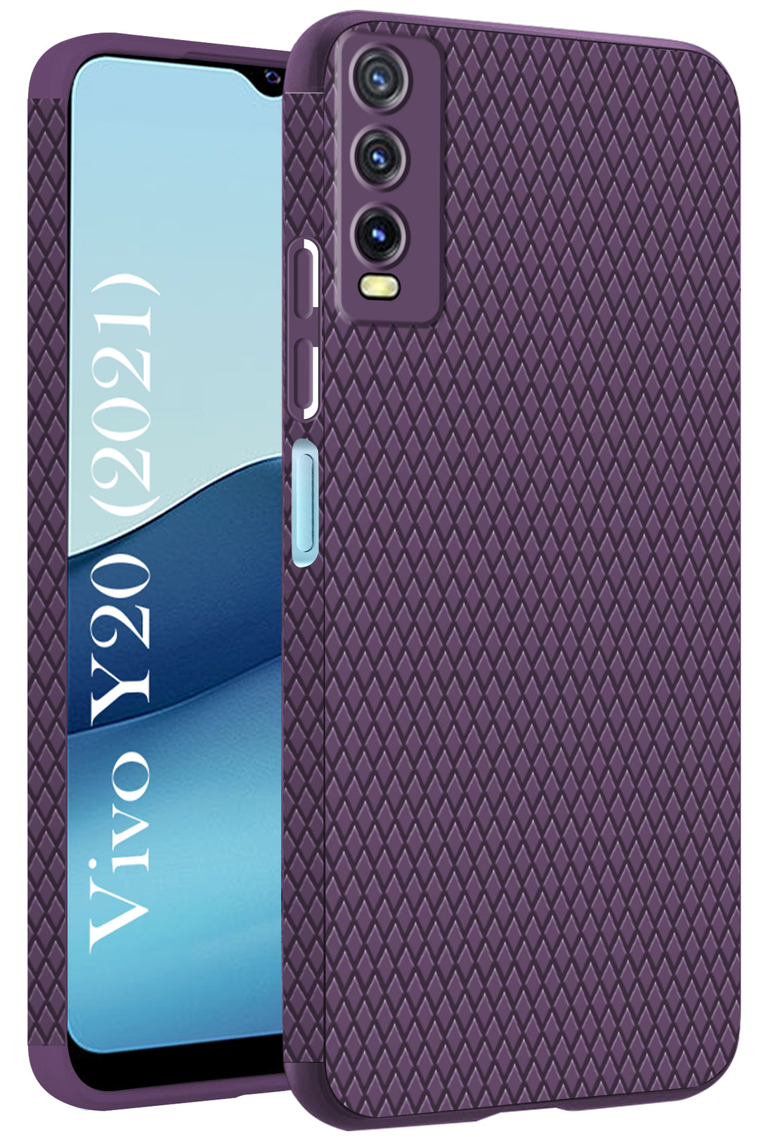 For Vivo Y20 2021 Back Cover Case (Liquid Silicone | Side Grip | Camera Protection)