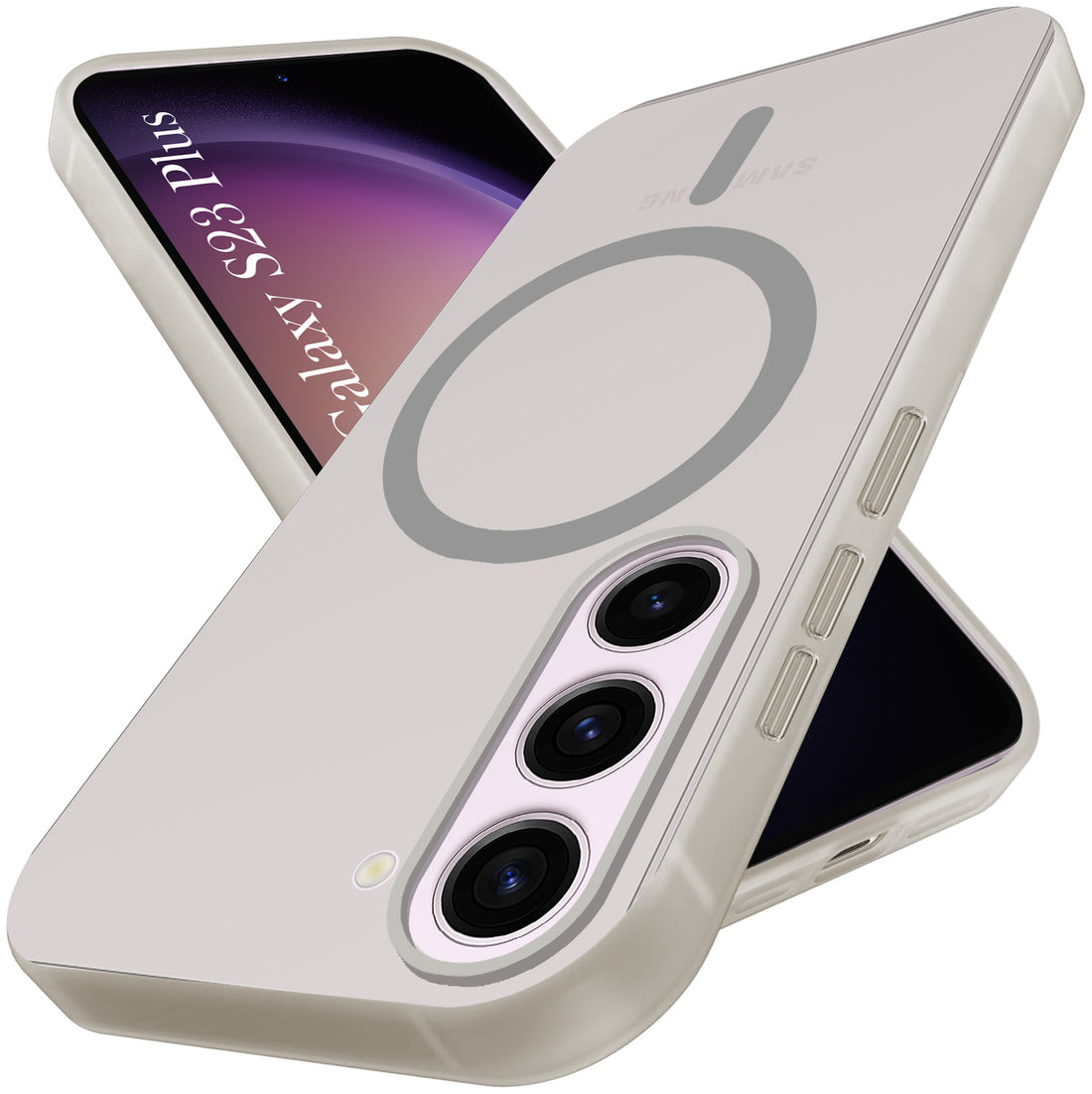 For Samsung Galaxy S23 Plus Back Cover Case Crystal (Frosted Matte Feel | MagSafe Compatible Wireless Charging)