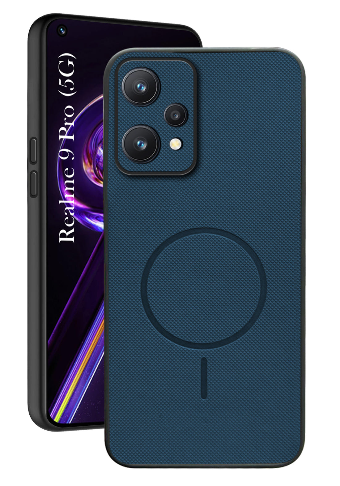 For Realme 9 Pro Back Cover Case PU Leather (Texture Grip Design | Professional Minimalist | Camera Protection | Soft and Flexible)