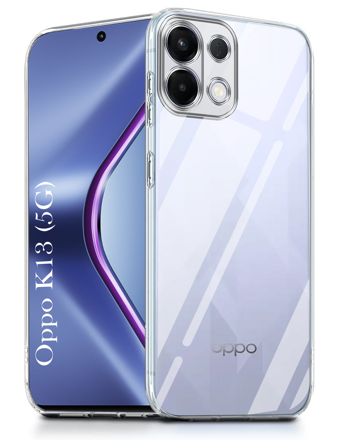 For Oppo k13 Back Cover ( Silicone Clear Shockproof Case with Camera Protection | Soft and Flexible | Transparent)