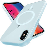 For Apple iPhone X Back Cover Case (Frosted Matte Feel | MagSafe Compatible Wireless Charging | Polycarbonate Material)