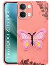 For Vivo iQOO Z11x 5G Back Cover Case (Soft Butterfly Embroidery | Women Teen Girls | Camera Protection| Matte Silicone)