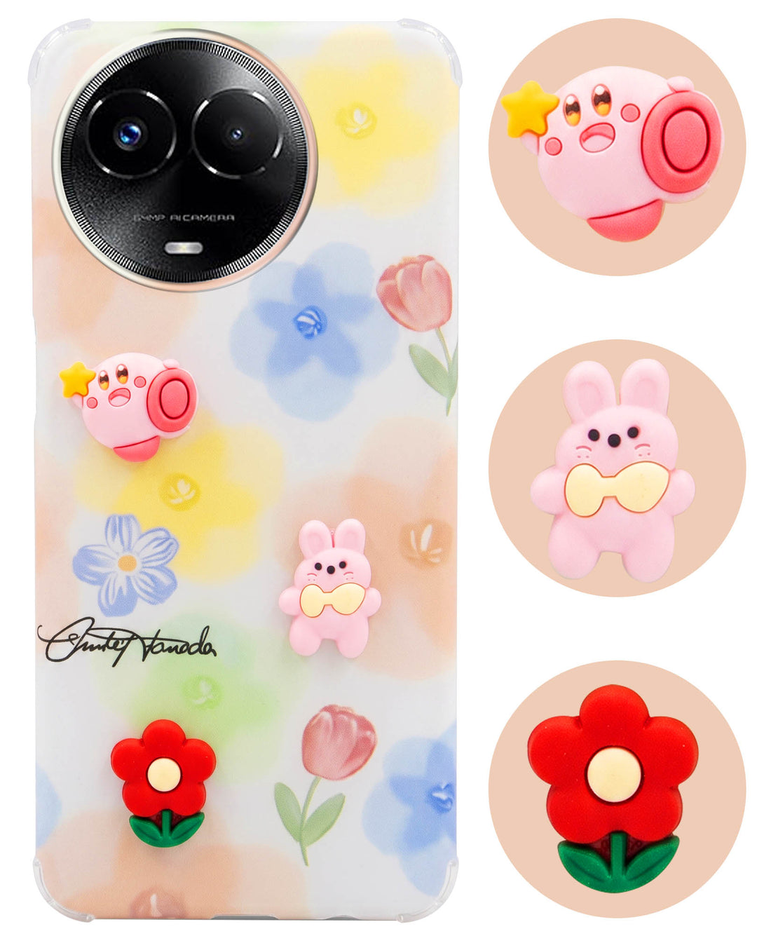 For Realme 11 5G | Realme 11x 5G Back Cover Case (3D Cute Cartoons | Hard Back Side Soft | Matte Premium Finish | HD Printing)