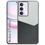 For Realme C73 Back Cover Case (Dual PU Leather Stitch | Professional Minimalist | Soft and Flexible)
