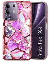 For Vivo T4x | Vivo Y31 Pro For Back Cover Case (Dual Design Glitter Sparkle and Detachable Diamond Print Case | Soft and Flexible)