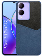 For Vivo Y17s Back Cover Case (Dual PU Leather Stitch | Professional Minimalist | Soft and Flexible)