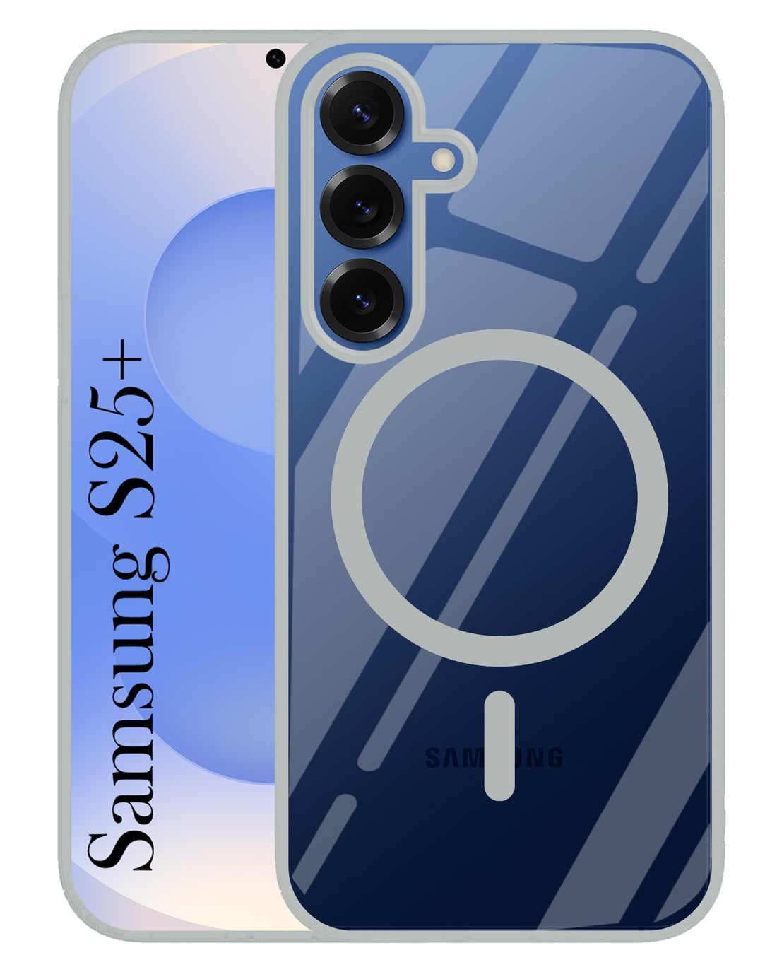 For Samsung Galaxy S25 Plus Back Cover Case (MagSafe Compatible Wireless Charging | Hybrid Camera Bump Protection | Shockproof Polycarbonate Material)