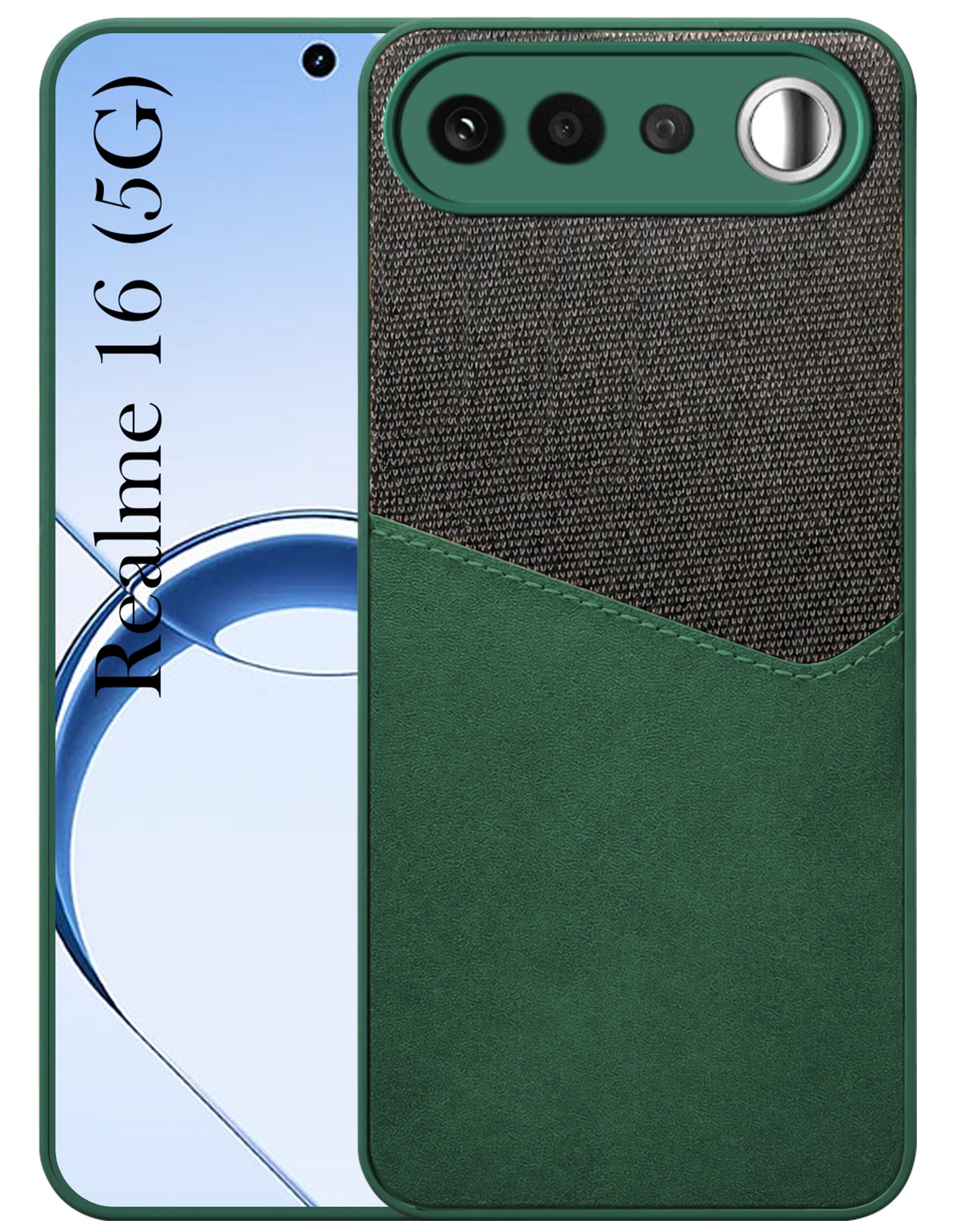 For Realme 16 Back Cover Case (Dual PU Leather Stitch | Professional Minimalist | Soft and Flexible)