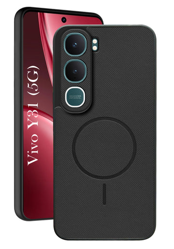 For Vivo Y31 5G Back Cover Case PU Leather (Texture Grip Design | Professional Minimalist | Camera Protection | Soft and Flexible)