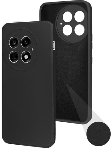 For OnePlus 13 Back Cover Case ( Matte Finish Silicone with Inside Fiber cloth)