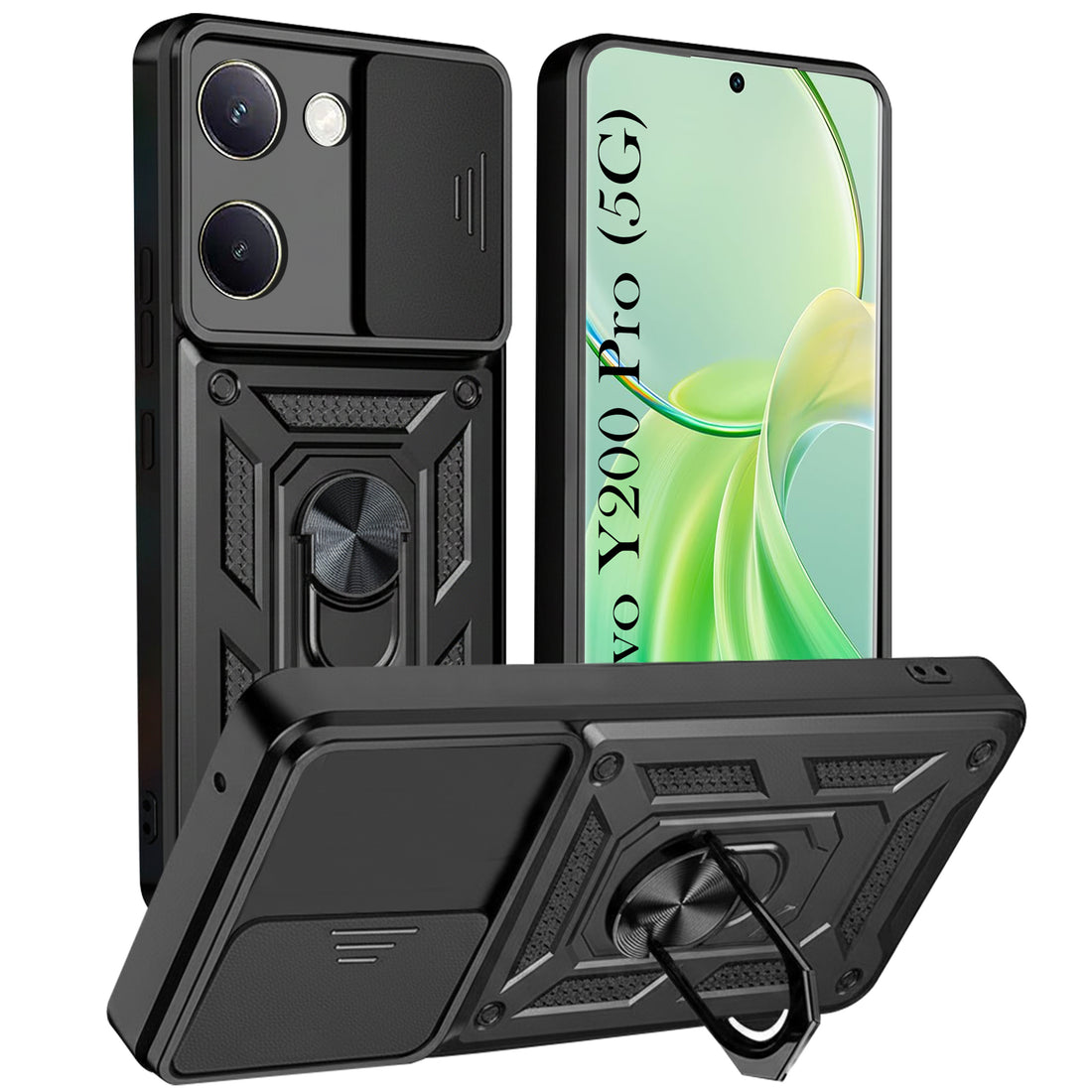 For Vivo Y200 Pro 5G Back Cover Case (Hybrid Dual Armor Polycarbonate)