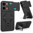 For Realme P4 Power 5G Back Case Cover Metallic (Hybrid Armor Kickstand | Sliding Shutter Camera Protection | MagSafe Compatible)