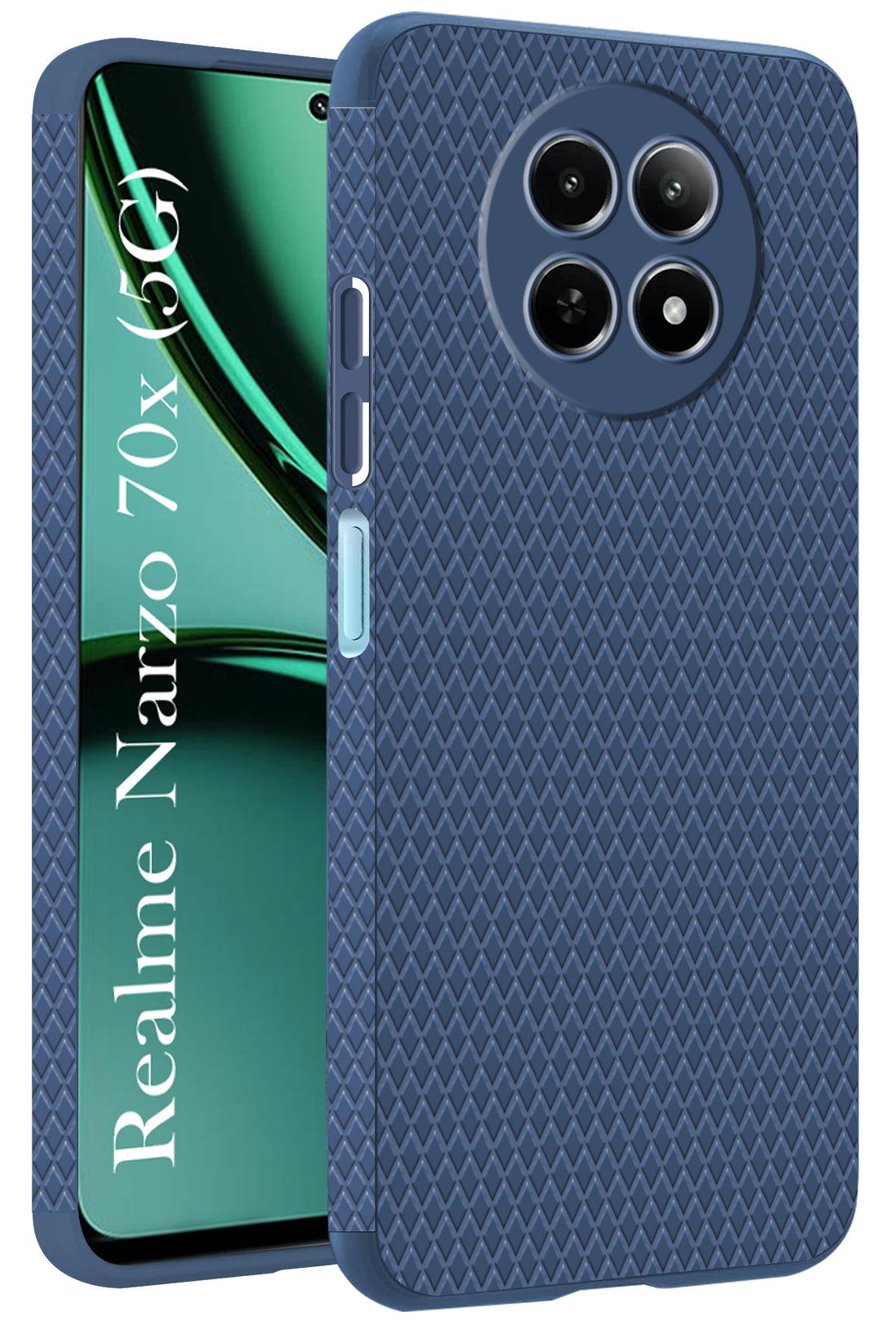 For Realme Narzo 70x 5GBack Cover Case (Liquid Silicone | Side Grip | Camera Protection)