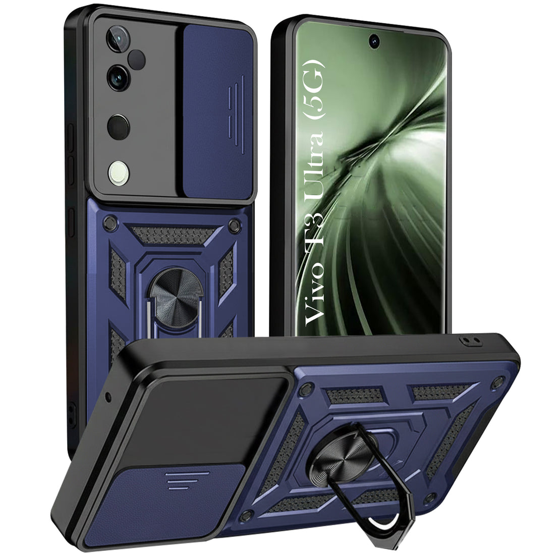 For Vivo T3 Ultra Back Cover Case (Hybrid Dual Armor Polycarbonate)