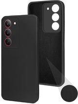 For Realme 14X Back Cover Case ( Matte Finish Silicone with Inside Fiber cloth)