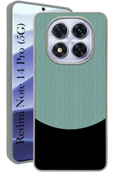 For Redmi Note 14 Pro Back Cover Case (Elegant PU Leather Finish | Premium Minimalist Professional | Camera Protection Bump)