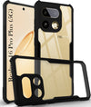 For Realme 16 Pro Plus 5G Back Cover Case Hybrid (Shockproof with Polycarbonate Clear Panel | Professional Black)