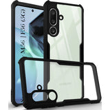 For Samsung Galaxy M56 | Samsung Galaxy F56 Back Cover Case( Shockproof with Polycarbonate Clear Panel | Professional Black)