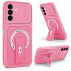 For Samsung Galaxy A26 5G Back Case Cover Metallic (Hybrid Armor Kickstand | MagSafe Compatible | Camera Protection Shockproof)