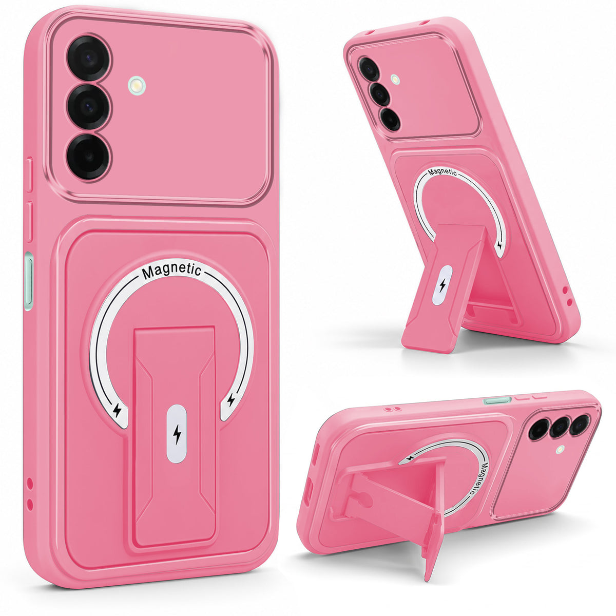 For Samsung Galaxy A26 5G Back Case Cover Metallic (Hybrid Armor Kickstand | MagSafe Compatible | Camera Protection Shockproof)
