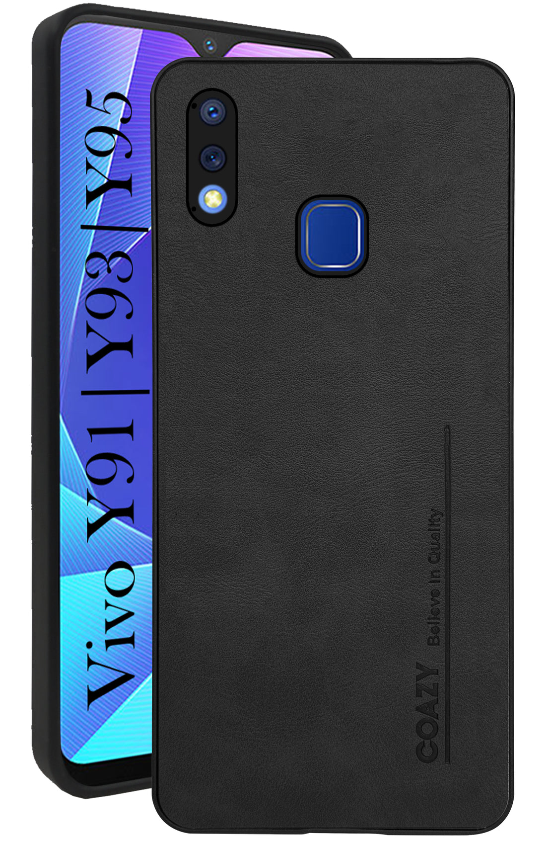 For Vivo Y91 | Vivo Y93 | Vivo Y95 Back Cover Case (Professional Vegan Leather | Camera Protection | Slim & Soft)