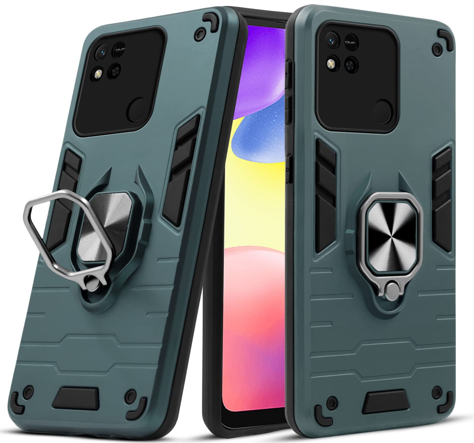 For Xiaomi Redmi 10A Back Case Cover  (Shockproof Polycarbonate Dual Layer Hybrid Armor)