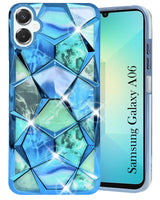 For Samsung Galaxy A06 Back Cover Case (Dual Design Glitter Sparkle and Detachable Diamond Print Case | Soft and Flexible)