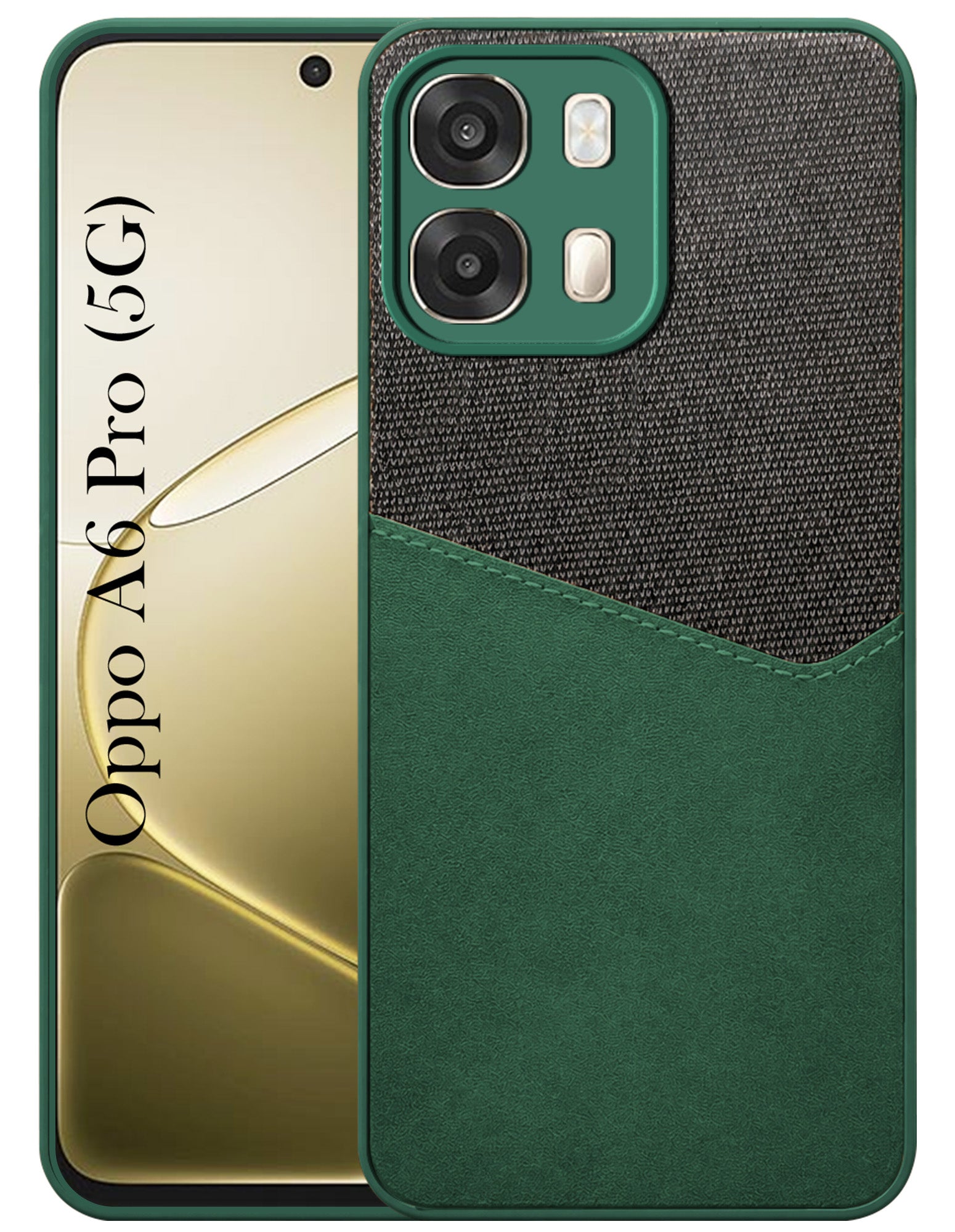 For Oppo A6 Pro Back Cover Case (Dual PU Leather Stitch | Professional Minimalist | Soft and Flexible)