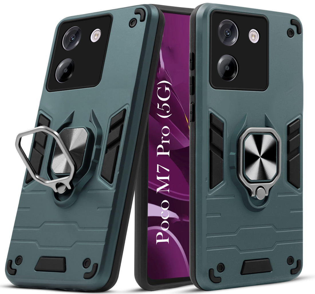 For Poco M7 Pro Back Cover Case (Shockproof Polycarbonate Dual Layer Hybrid Armor)