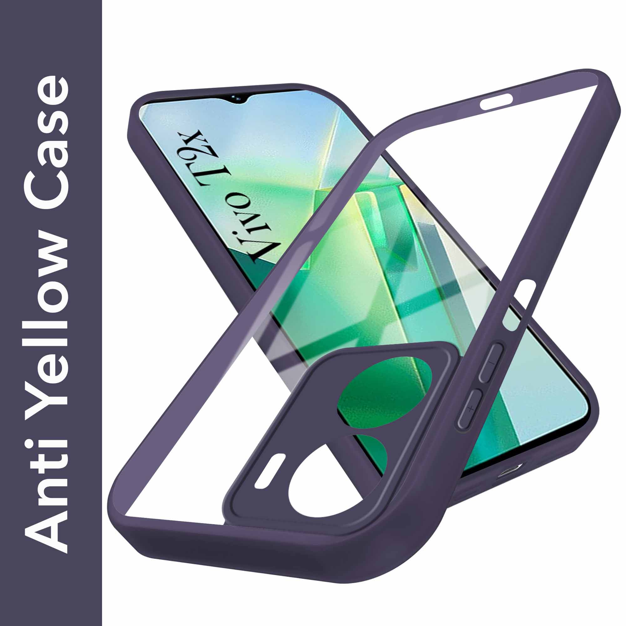 For Vivo T2x Back Cover Case Ultra-Hybrid (Lifetime Anti Yellow | Anti Scratch | Crystal Clear Shockproof)