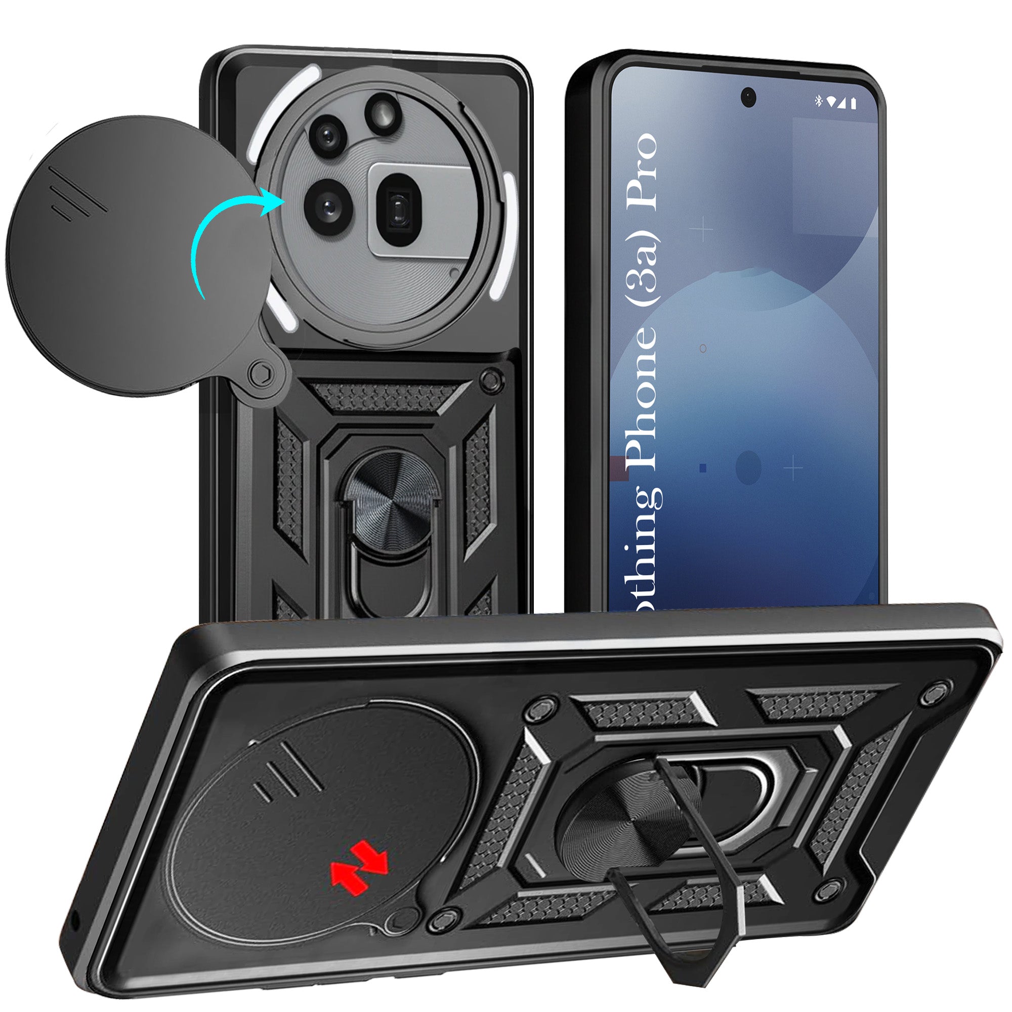 For Nothing Phone 3A Pro 5G Back Cover Case (Hybrid Dual Armor Polycarbonate)