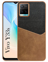 For Vivo Y33s Back Cover Case (Dual PU Leather Stitch | Professional Minimalist | Soft and Flexible)