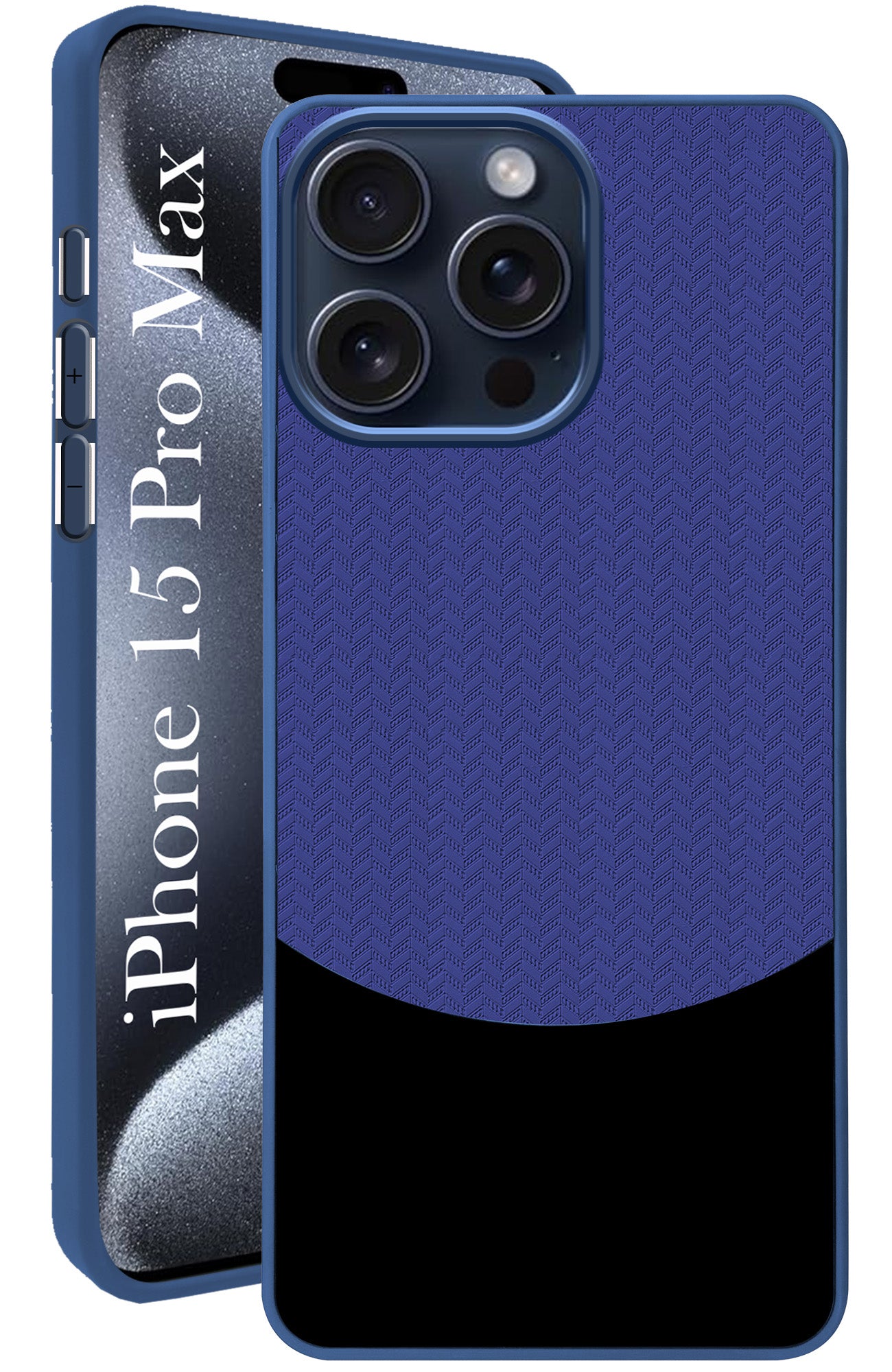 For Apple iPhone 15 Pro Max Back Cover Case (Elegant PU Leather Finish | Premium Minimalist Professional | Camera Protection Bump)