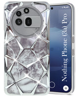 For Nothing Phone 3A Pro 5G Back Cover Case ( Dual Design Glitter Sparkle and Detachable Diamond Print Case | Soft and Flexible)