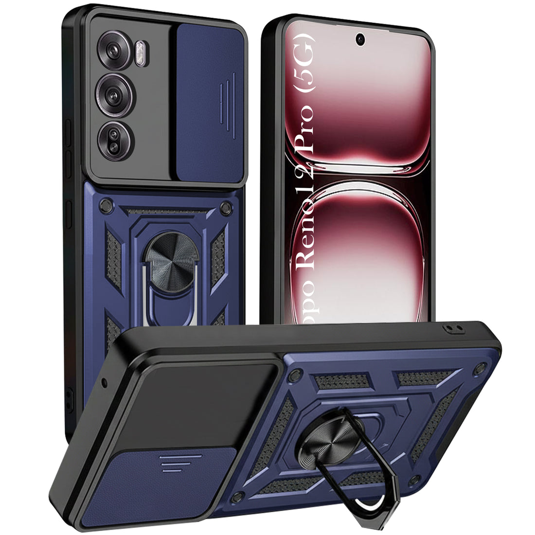 For Oppo Reno12 Pro 5G | Oppo Reno 12 Pro 5G Back Cover Case (Hybrid Dual Armor Polycarbonate)