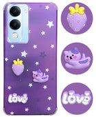 For Vivo iQOO Z10 Lite Back Cover Case (3D Cute Cartoons | Hard Back Side Soft | Matte Premium Finish | HD Printing)