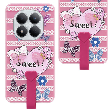 For Xiaomi Redmi Note 15 Pro 5G Back Cover Case (3D Cute Heart Strap Holder | Camera Protection | Designer Girls Print)