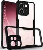 For Oppo Reno15 Pro Mini 5G | Oppo Reno 15 Pro Mini 5G Back Cover Case Hybrid (Shockproof with Polycarbonate Clear Panel | Professional Black)