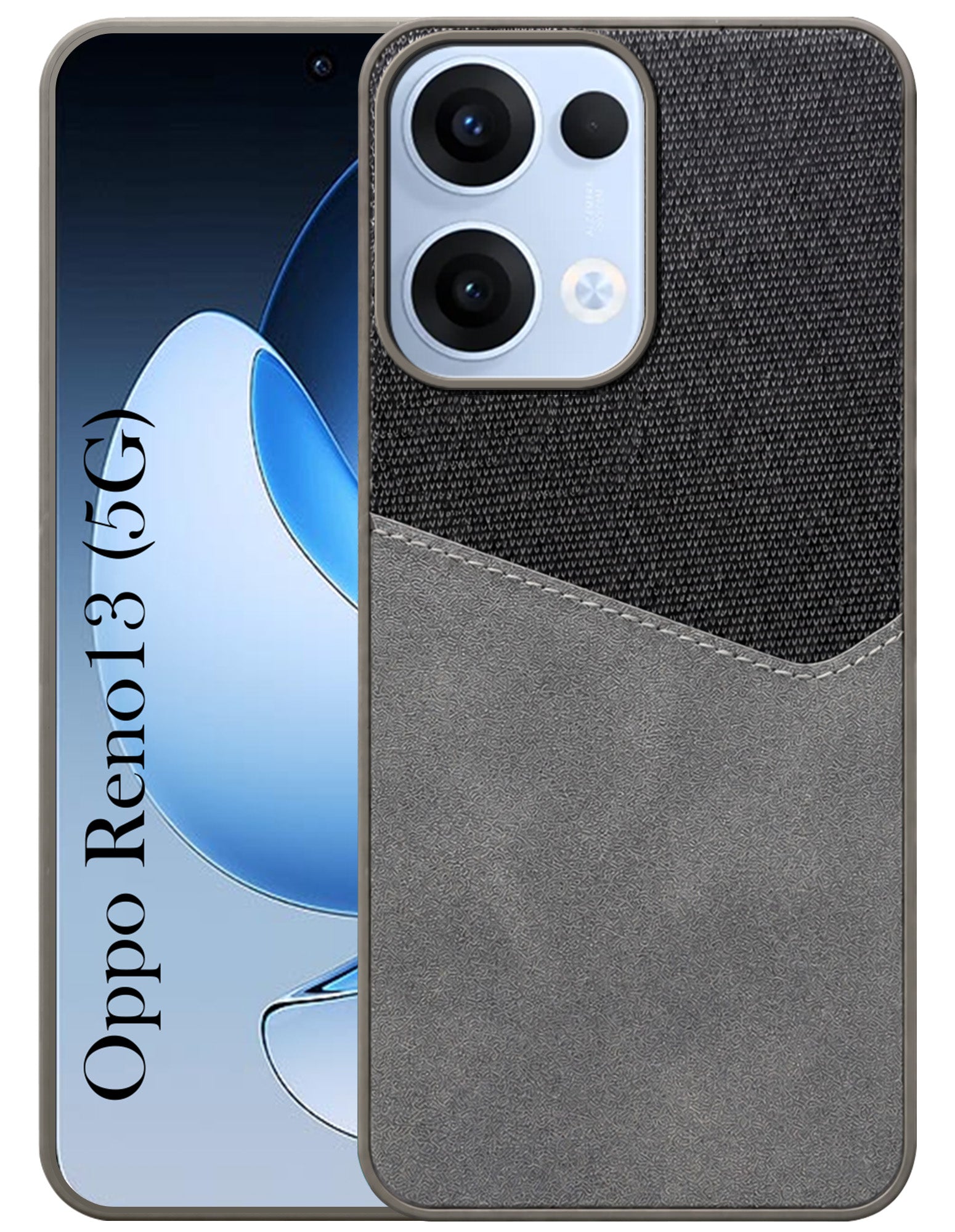 For Oppo Reno13 | Oppo Reno 13 Back Cover Case (Dual PU Leather Stitch | Professional Minimalist | Soft and Flexible)