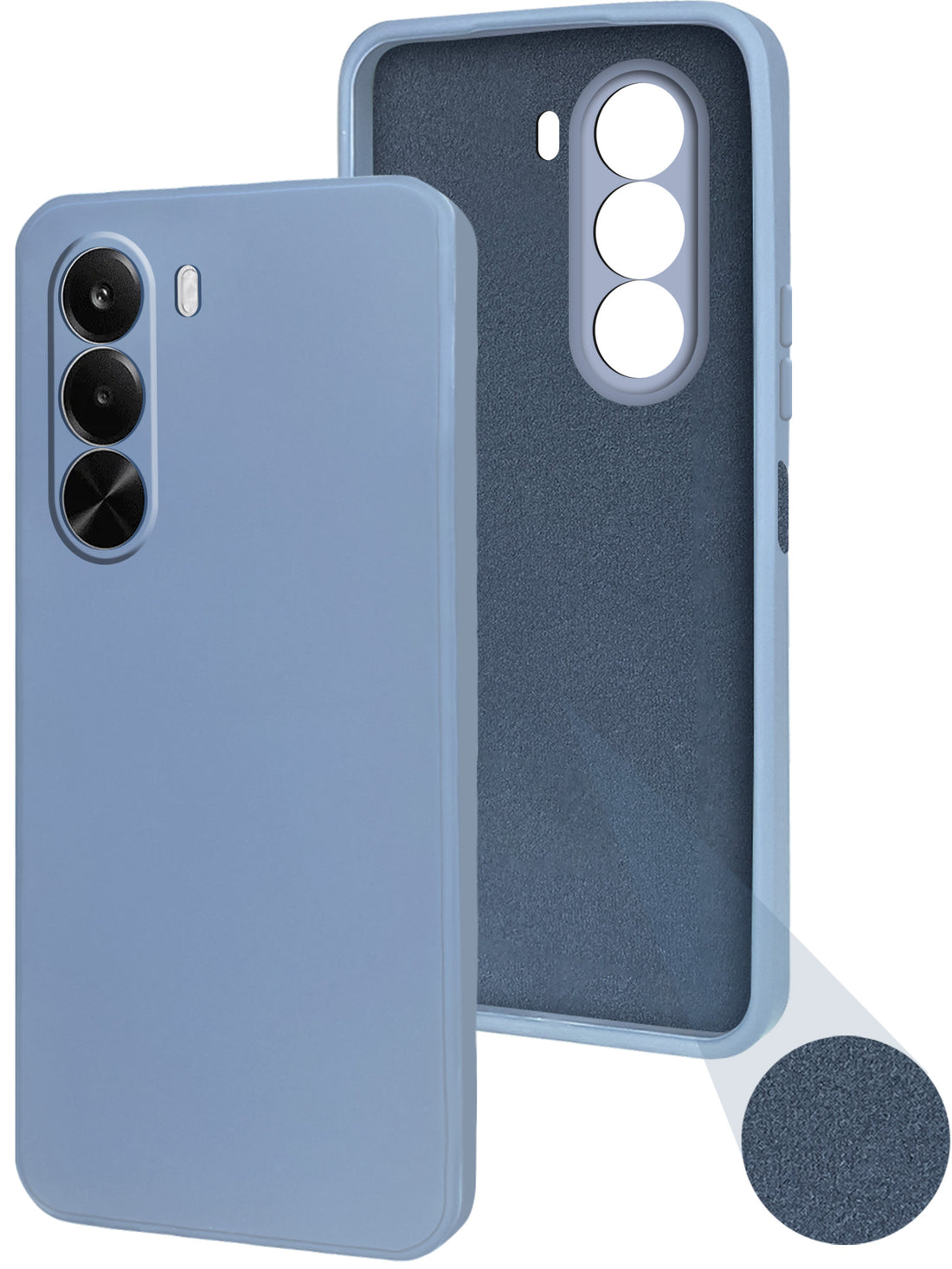 For Realme P4x Back Cover Case (Matte Finish Silicone with Inside Fiber cloth)