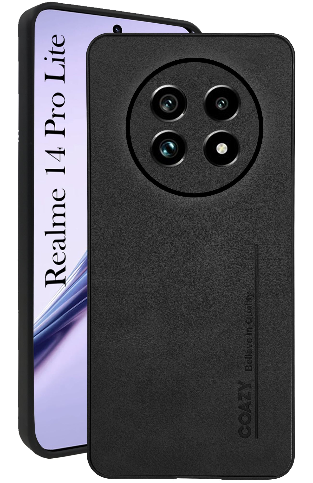 For Realme 14 Pro Lite Back Cover Case (Professional Vegan Leather | Camera Protection | Slim & Soft)