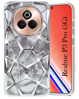 For Realme P3 Pro Back Cover Case (Dual Design Glitter Sparkle and Detachable Diamond Print Case | Soft and Flexible)