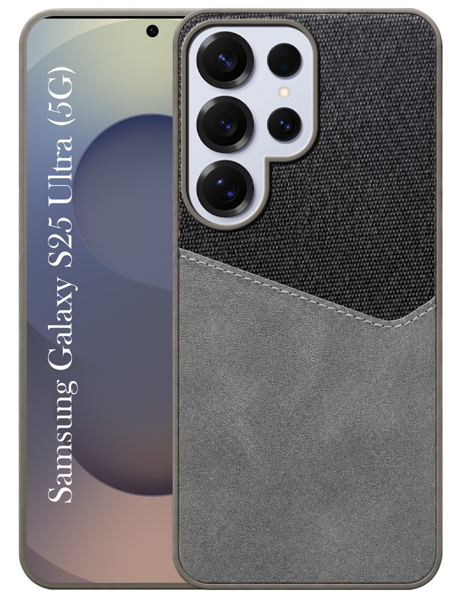 For Samsung Galaxy S25 Ultra Back Cover Case (Dual PU Leather Stitch | Professional Minimalist | Soft and Flexible)