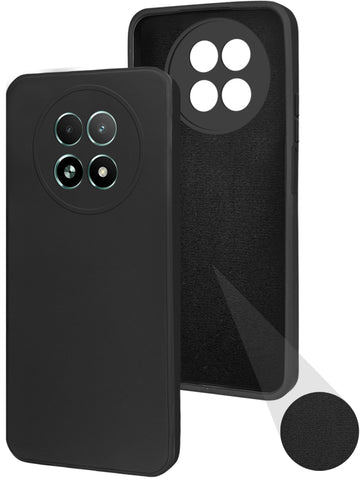 For Realme 13 Back Cover Case ( Matte Finish Silicone with Inside Fiber cloth)