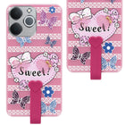 For Realme P4 Lite | Realme Narzo 80 Lite 4G Back Cover Case (3D Cute Heart Strap Holder | Camera Protection | Designer Girls Print)