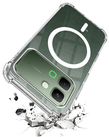 For Infinix Note Edge Back Cover Shockproof Crystal-Clear (Magsafe Wireless Support | Drop & Camera Protection | Hard Polycarbonate)