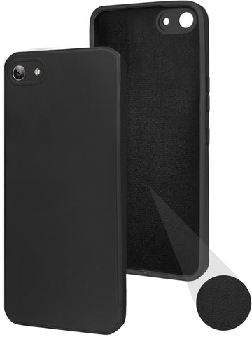 For Vivo Y53 Back Cover Case ( Matte Finish Silicone with Inside Fiber cloth)