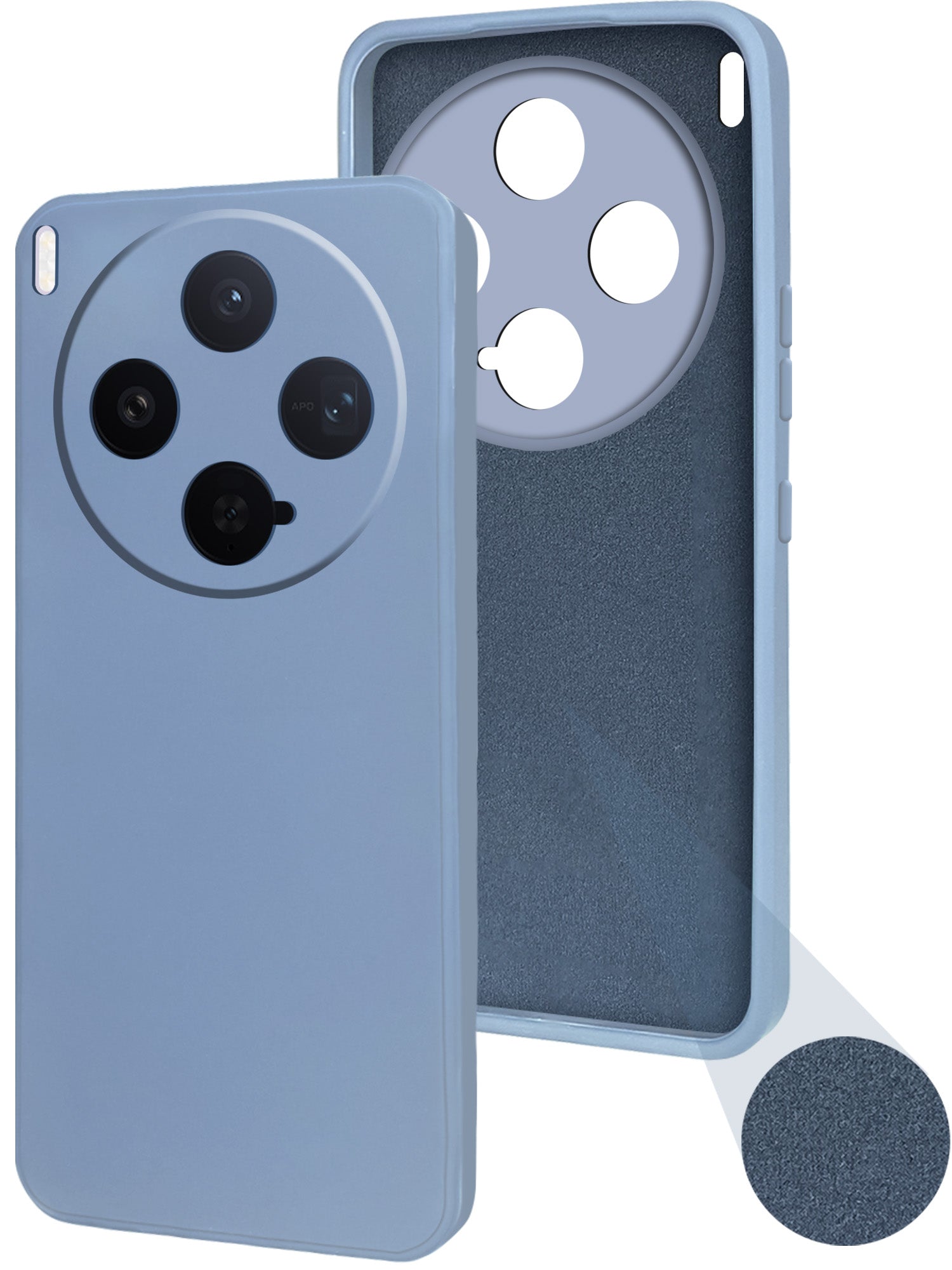 For Vivo X300 5G Back Cover Case (Matte Finish Silicone with Inside Fiber cloth)