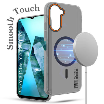 For Vivo Y18 | Y18e | Y03 | Y18i | Y18t Back Cover Case (Soft Touch | Camera Bump Protection | MagSafe Compatible | Matte Finish)