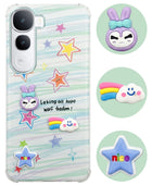 For Vivo Y400 Back Cover Case (3D Cute Cartoons | Hard Back Side Soft | Matte Premium Finish | HD Printing)